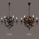 GobekUsa Industrial Iron Chandelier | Retro Globe Pendant Lighting for Living Room & Kitchen