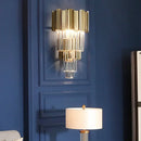 GobekUsa Gold Crystal Wall Lamp with LED Light for Home Lighting Fixtures