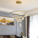 GobekUsa LED Ring Chandelier: Modern Nordic Hanging Light for Dining, Living Room, and Lobby