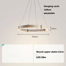 GobekUsa LED Stone Ring Chandelier - Trendy Design for Living & Dining Room