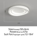 GobekUsa LED Round Ceiling Lamp with Remote Control Dimming for Modern Indoor Lighting