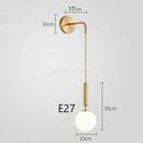 GobekUsa Elegant Glass Wall Lamp for Living Room Bedroom LED Lighting