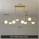 GobekUsa Glass Balls Chandelier: Stylish Suspension Lighting for Dining Room, Kitchen, and Office