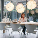 GobekUsa Cloud White Pendant Light: Rice Paper Ball Lampshade for Kitchen Island, Restaurant & Kids Room