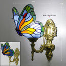 GobekUsa Butterfly Stained Glass Wall Sconces for Home Living Room Bedroom Lighting