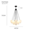 GobekUsa Glass Ball LED Chandelier for Modern Living Room, Nordic Design Bubble Pendant Lamp