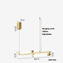 GobekUsa Art Deco LED Gold Chandelier for Dinning Room