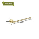 GobekUsa Brushed Gold Bathroom Accessories Set: Wall Mount Shelf, Toilet Paper Holder, Towel Bar, Robe Hook