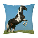 GobekUsa Galloping Horse Pillowcase: Wild Horse Print Linen Cushion Cover for Home Decoration