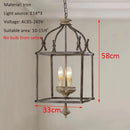 GobekUsa Creative American Iron E14 Chandelier Light for Porch Kitchen Bedroom Personality Lighting