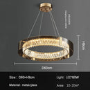 GobekUsa LED Gold Crystal Glass Ceiling Chandelier for Living Room Bedroom Kitchen