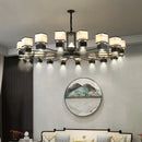 GobekUsa Chinese Zen Marble Chandelier for Living Room, Restaurant, and Bedroom