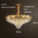 GobekUsa Crystal Tassles Pendant Light: Modern Luxury Chandelier for Living Room