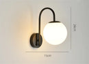 GobekUsa Glass Ball LED Wall Sconce for Bedroom Living Room, Nordic Style Wall Lighting Fixtures