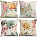 GobekUsa Christmas Pillowcase: Santa Claus Snowman Print for Living Room Sofa Decor