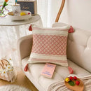 GobekUsa Geometric Tufted Tassel Cushion Cover 30x50cm/45x45cm