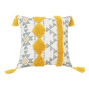 GobekUsa Bohemian Tufted Tassel Cushion Cover | Plush Embroidered Decorative Pillow for Sofa