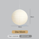 GobekUsa Japanese Style LED E27 Round Ball Pendant Lamp for Home Decor