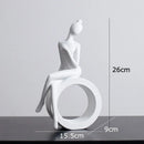 GobekUsa Abstract Resin Sculpture Modern Desk Decoration Minimalist Figures Ornaments