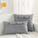 GobekUsa Linen Button Sofa Cushion Cover Set for Living Room and Bed