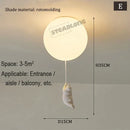 GobekUsa Little Bear Cartoon Pendant Lamp for Kids Room Bedroom Living Room