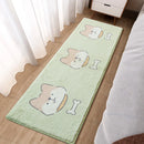 GobekUsa Lovely Rabbit Pink Bedside Rug for Girls Children Bed Room