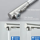 GobekUsa Brushed Nickel Pull Out Kitchen Faucet Stainless Steel Tap Deck Install