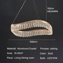 GobekUsa Crystal Chandelier Luxury LED Lighting for Living Dining Kitchen Bedroom