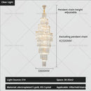 GobekUsa Crystal Chandelier for Penthouse Villa Living Room - Modern Light Luxury Design