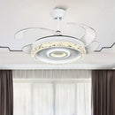 GobekUsa 42" Leaf Fan Chandelier Invisible Fan Lighting for Bedroom and Dining Room