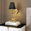 GobekUsa Gold Fabric Wall Lamp for Modern Nordic Style Living Spaces