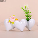 GobekUsa Heart Ceramic Vase Modern Floral Arrangement Desk Decoration Aesthetic Decor