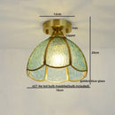 GobekUsa Glass Copper LED Ceiling Light - Nordic Home Lighting Fixture