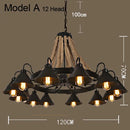 GobekUsa Industrial Hemp Rope Pendant Light with Iron Lampshade