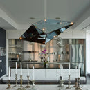 GobekUsa Angular Diamond Glass Chandelier Ceiling Light for Home Decor