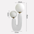 GobekUsa Glass Ball Table Lamp: Green Pink Resin Nordic Creativity Cute Bedroom Decor