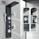 GobekUsa LED Rainfall Shower Panel Set with Temperature Screen System and Hand Sprayer