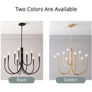 GobekUsa Gold Chandelier: Modern Nordic Metal LED Lighting for Living Room, Kitchen, and Restaurant