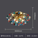 GobekUsa Colorful Crystal Chandelier LED Dining Room Lighting
