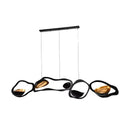GobekUsa Black Stainless Steel Chandelier LED - Modern Luxury Design for Living Room