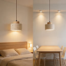 Japanese Style Yellow Travertine Stone Pendant Light