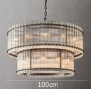 GobekUsa Gold Double Layer Ring Crystal Pendant Light for Elegance in Every Room