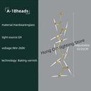GobekUsa Gold Branch LED Chandelier for Duplex Villa Staircase - Modern Indoor Lighting