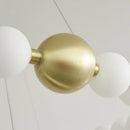 GobekUsa Brass LED Chandelier with Acrylic Ball - High Quality Dimmable Lighting
