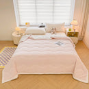 GobekUsa Cartoon Print Three-Layer Velvet Blanket for Cozy Winter Bedding