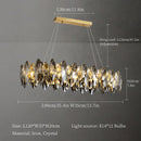 GobekUsa Crystal Chandelier: Elegant Ceiling Hanging Light for Living Room & Dining Table