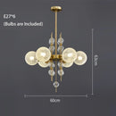 GobekUsa Glass Ball LED Pendant Chandelier - Modern Kitchen Island Luminaria