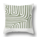 GobekUsa Green Plants Geometric Print Pillow Cover - Home Sofa Cushion Cover