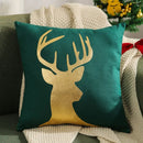 GobekUsa Christmas Patchwork MerryChristmas Cushion Cover Embroidered Velvet Home Decor