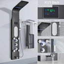 GobekUsa Black LED Shower Faucet SPA Massage Jet Rain Panel Bidet Sprayer Tap